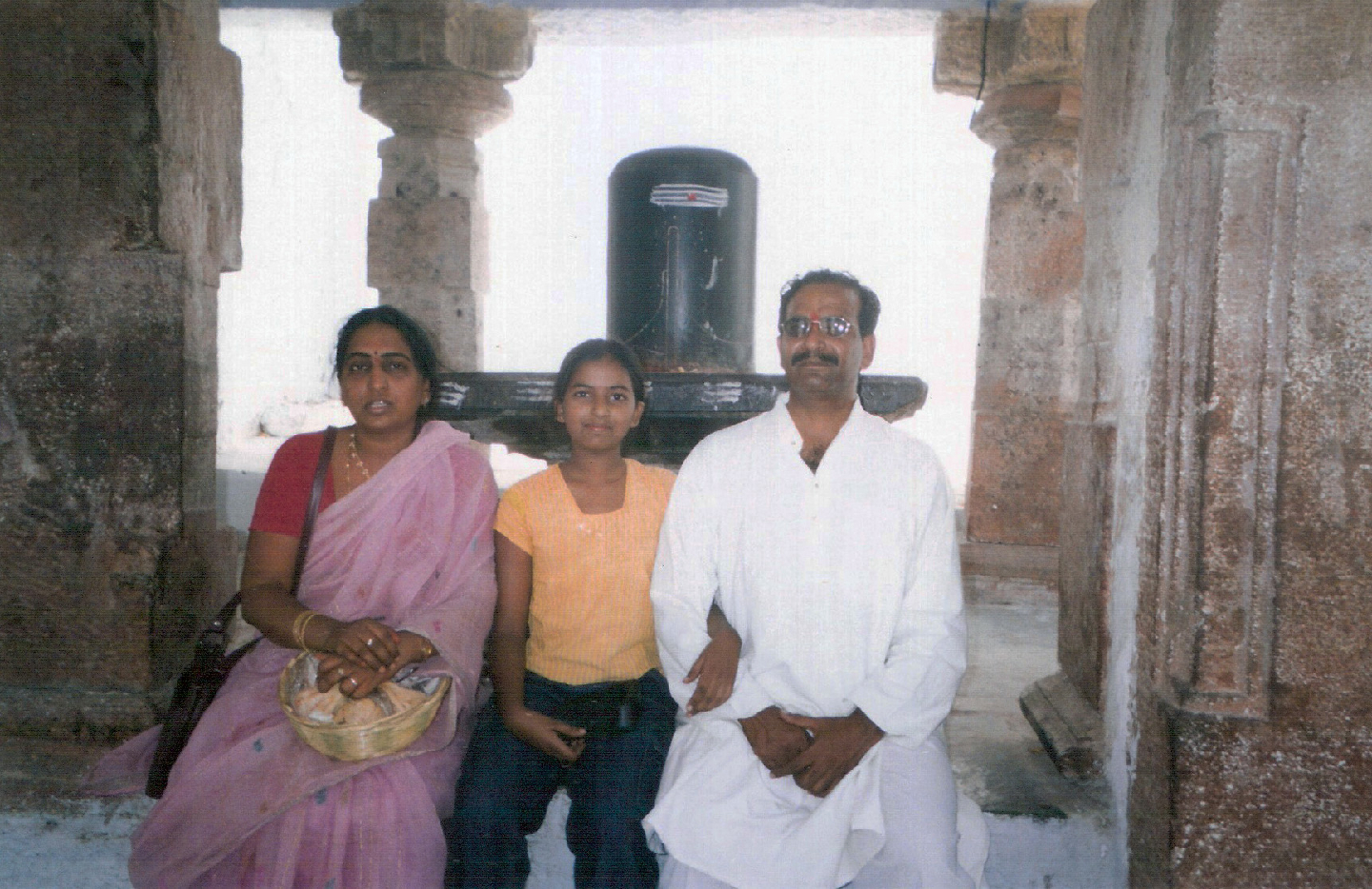 Anirudh with his Family at Alampur Temple