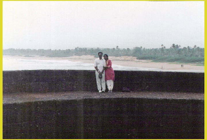 Anirudh and Shalini at Fort Aguada Resort at Goa in 1990