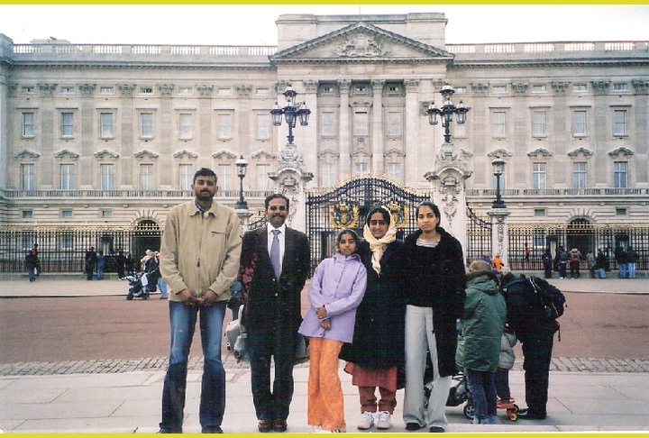 Anirudh and Sudhir with Families in London in 2004