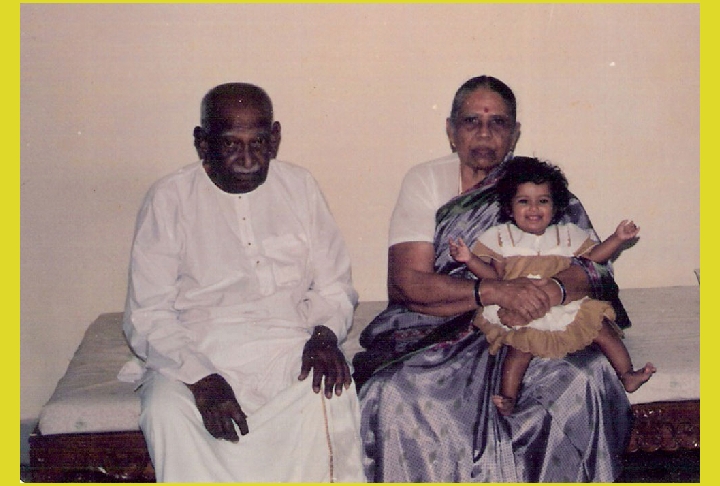 Baby Aneesha with Grand Parents