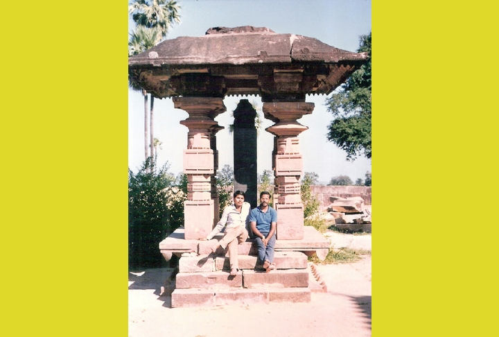 Anirudh and Venkat at Ramappa Temple, Warangal in 1985