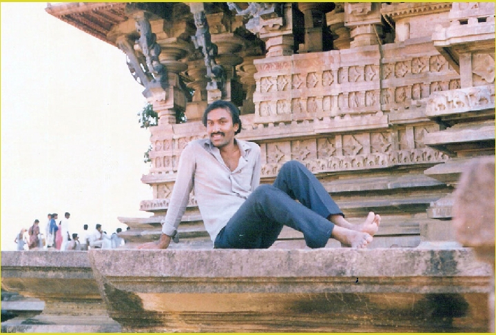 Ravindra and Venkateshwer at Ramappa Temple in 1985