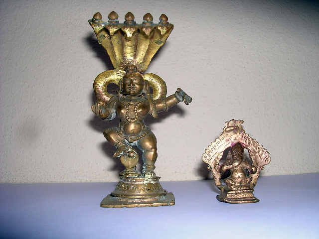 Lord Krishna and Ganesha Home Pua Idols in 1800's