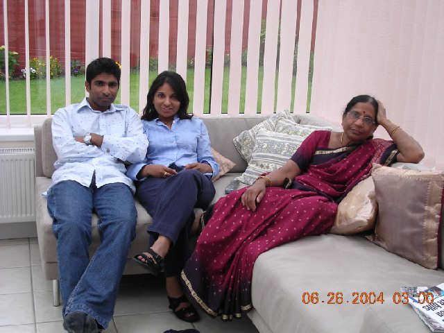 Brunda and Vivek with their Mother Samyuktha