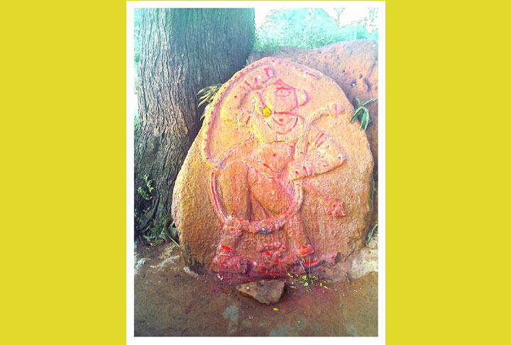 Hanuman Idol Dated 900 AD at Pallepad Mamgo Garden